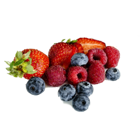 Bougie "la parfumée" corbeille de fruits rouges