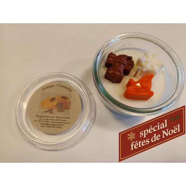 La petite bougie de Noël - orange / cannelle