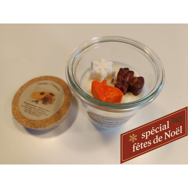 La bougie de Noël - Orange / Cannelle