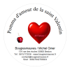 Bougie Saint Valentin pomme d'amour