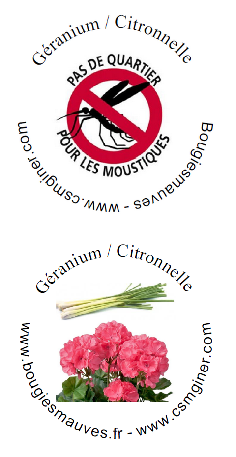 la géranium-citronnelle Bougiesmauves